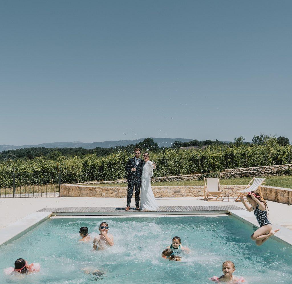 Mariage champêtre dans un domaine avec hébergement près de Valence